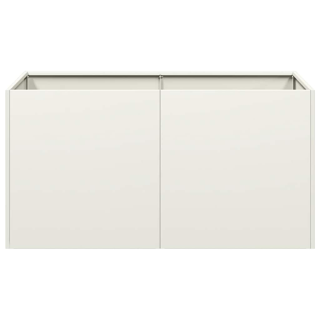 vidaXL Planter White 80x40x40 cm Cold-rolled Steel