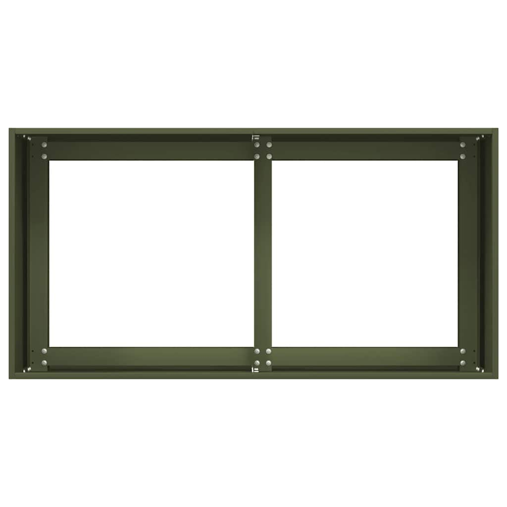 vidaXL Planter Olive Green 80x40x40 cm Cold-rolled Steel