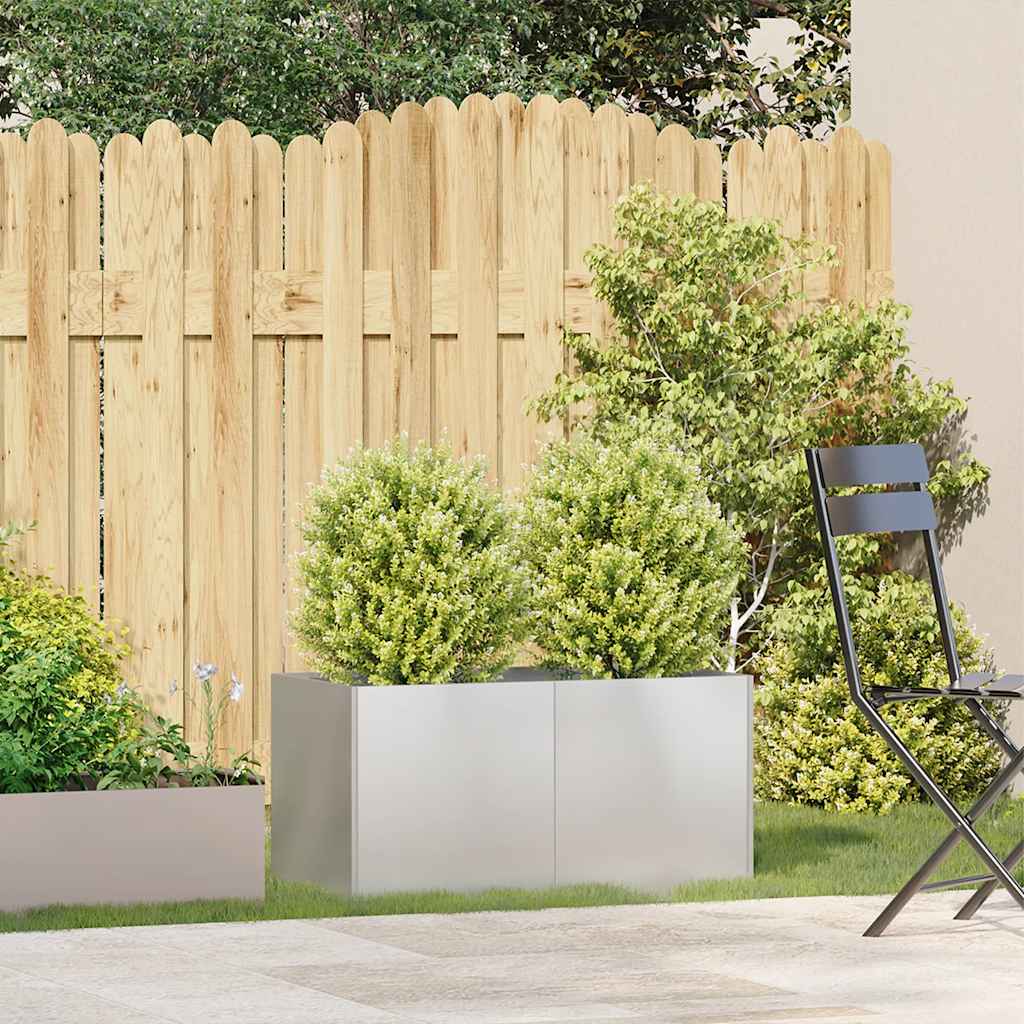 vidaXL Planter 80x40x40 cm Stainless Steel