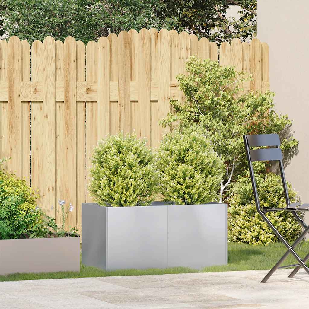 vidaXL Planter 80x40x40 cm Galvanised Steel