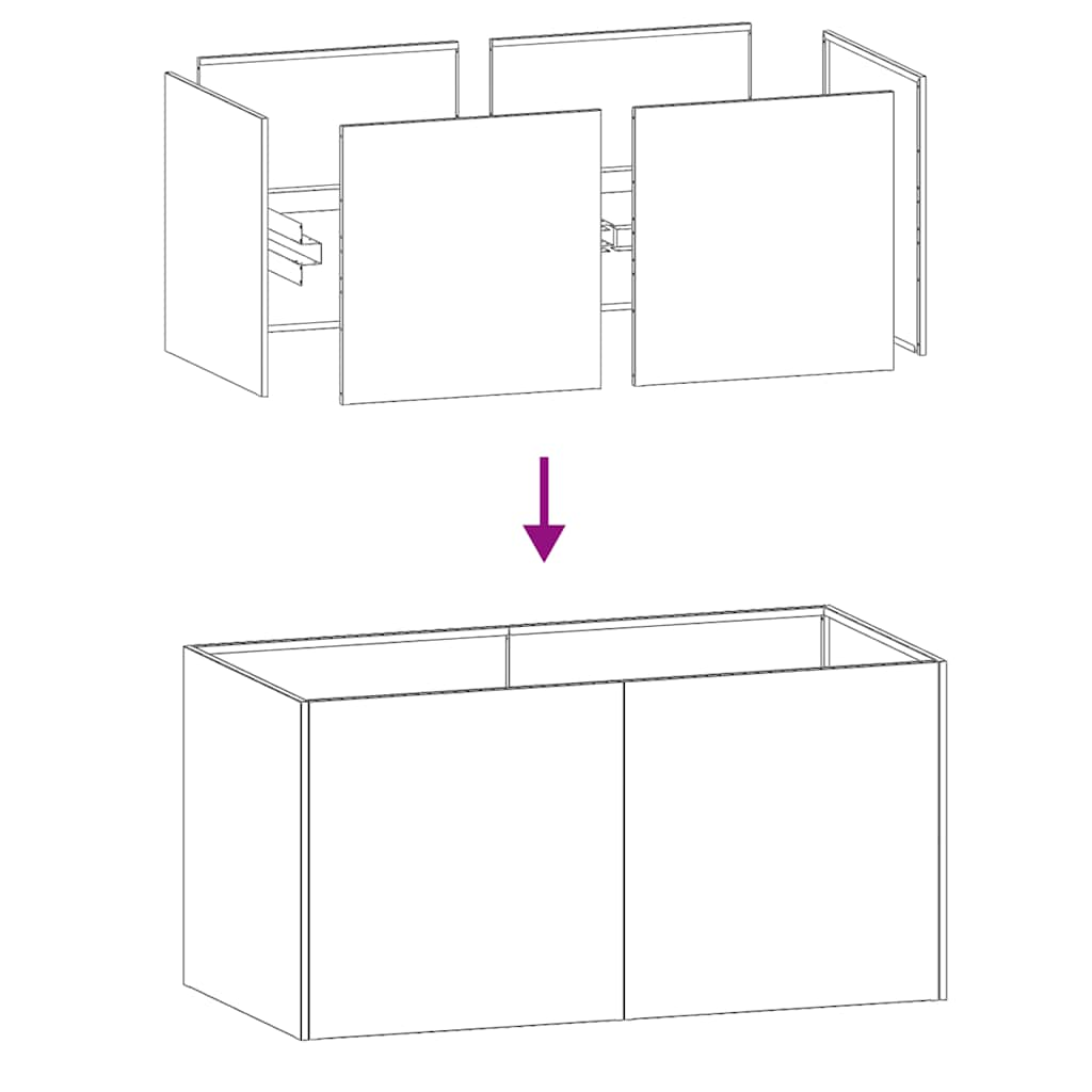 vidaXL Planter 80x40x40 cm Galvanised Steel