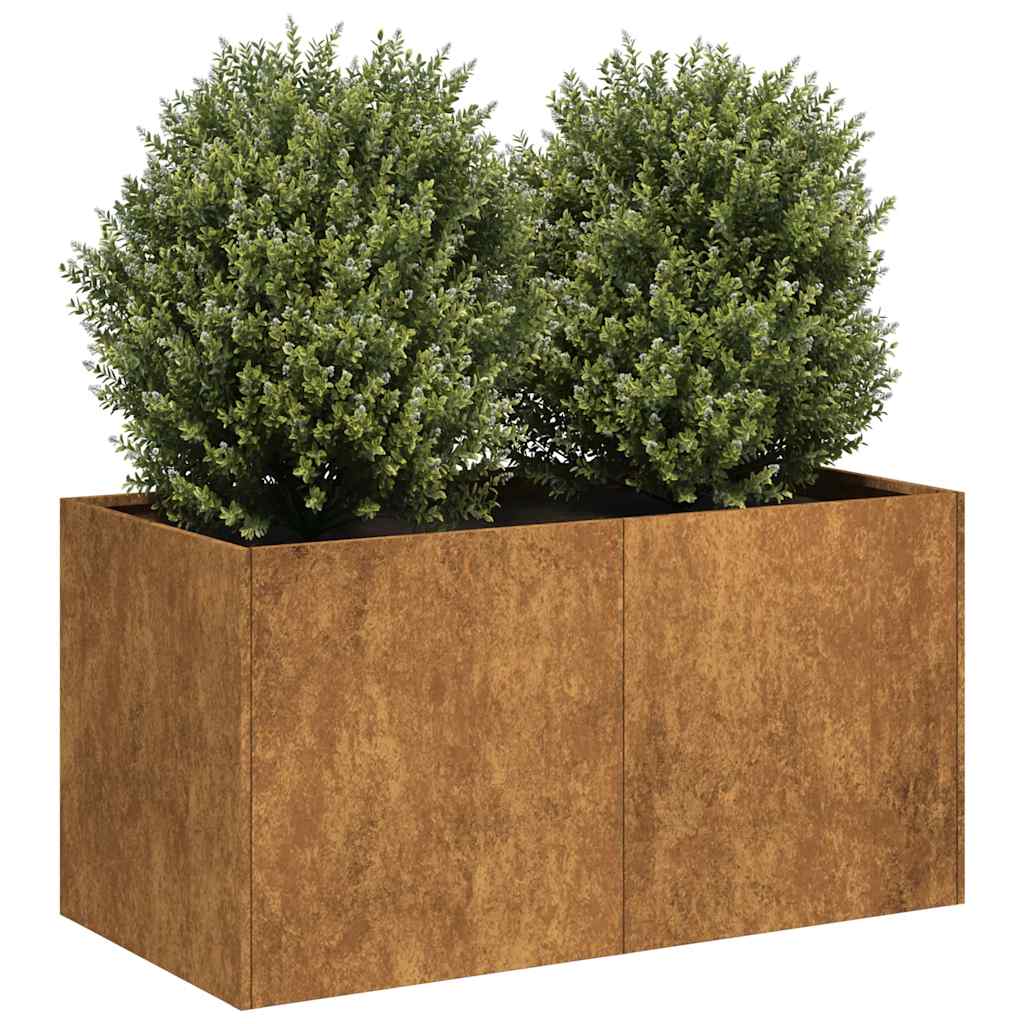 vidaXL Planter Rusty 80x40x40 cm Weathering Steel