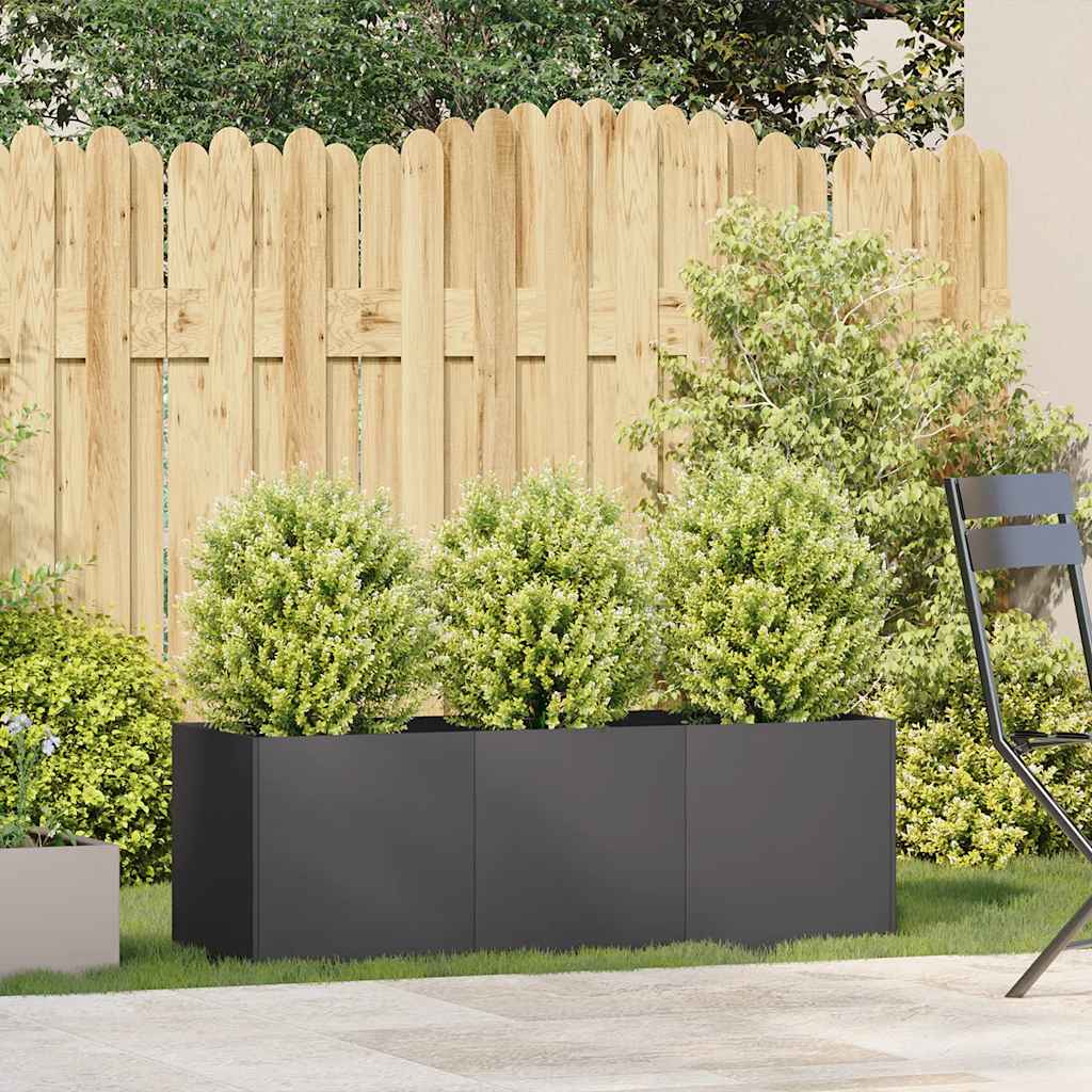 vidaXL Planter Black 120x40x40 cm Cold-rolled Steel