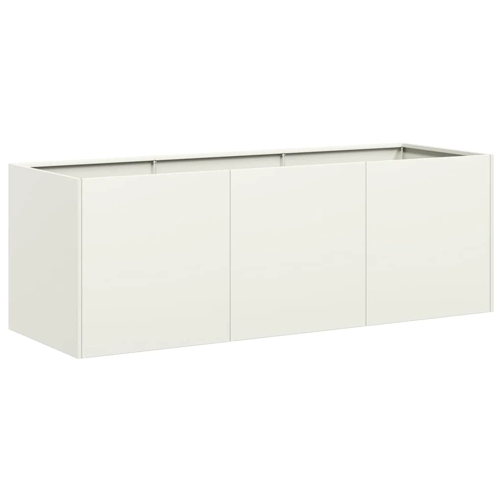 vidaXL Planter White 120x40x40 cm Cold-rolled Steel