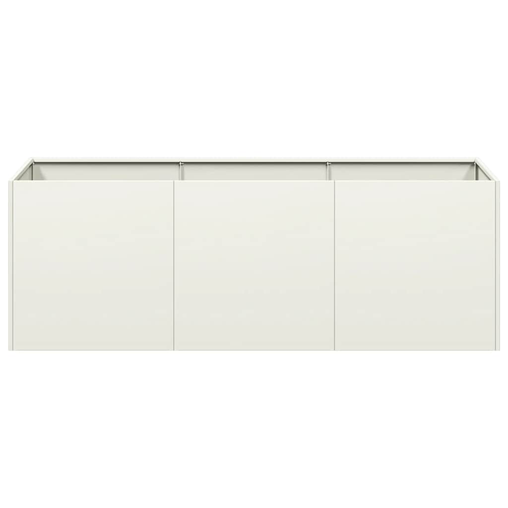 vidaXL Planter White 120x40x40 cm Cold-rolled Steel