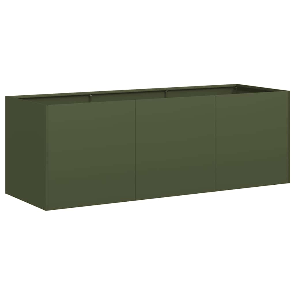 vidaXL Planter Olive Green 120x40x40 cm Cold-rolled Steel