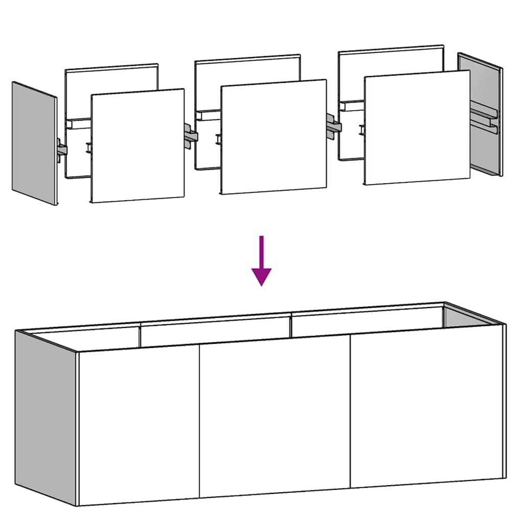 vidaXL Planter 120x40x40 cm Stainless Steel