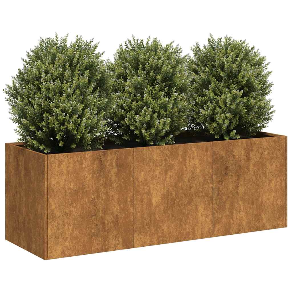 vidaXL Planter Rusty 120x40x40 cm Weathering Steel