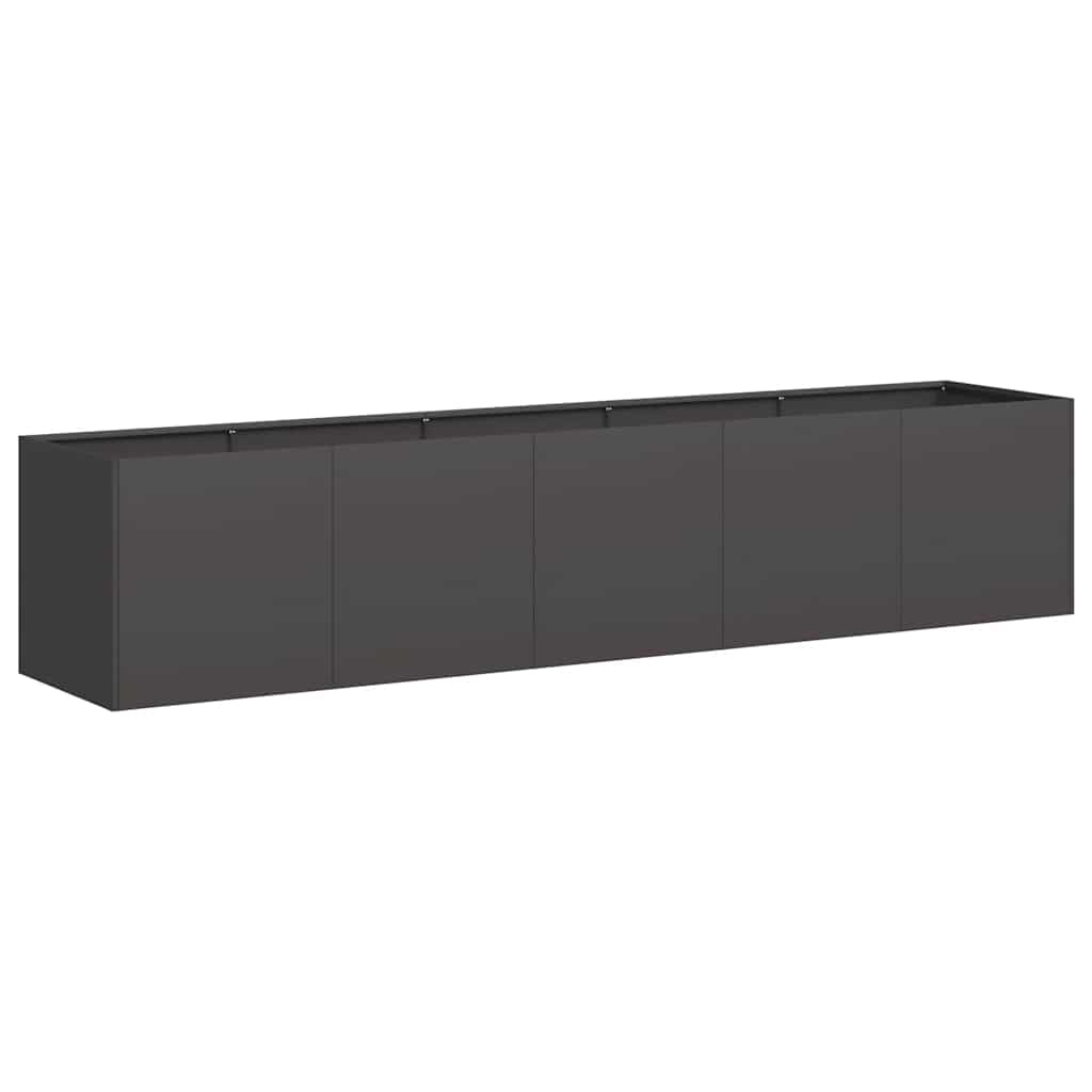 vidaXL Planter Black 200x40x40 cm Cold-rolled Steel