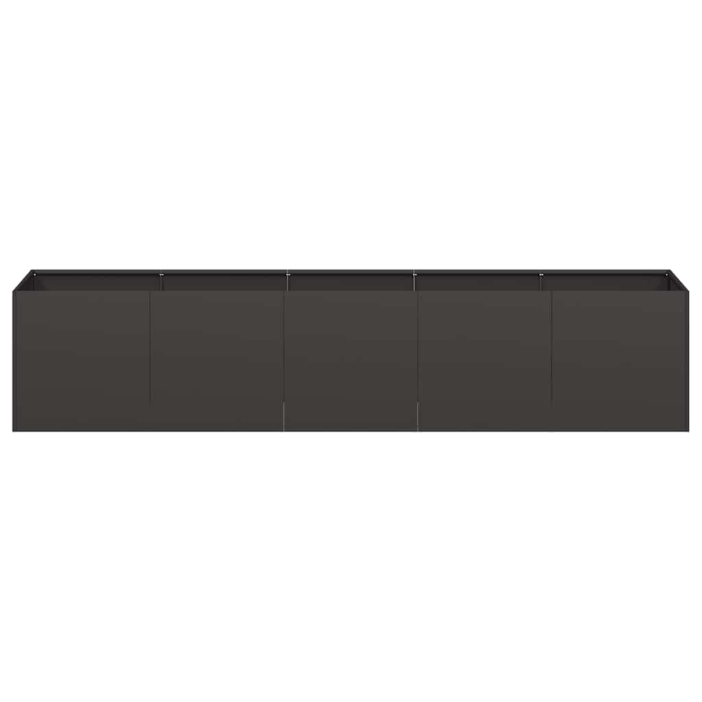 vidaXL Planter Black 200x40x40 cm Cold-rolled Steel