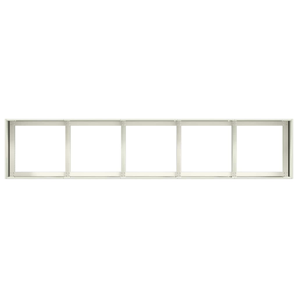 vidaXL Planter White 200x40x40 cm Cold-rolled Steel