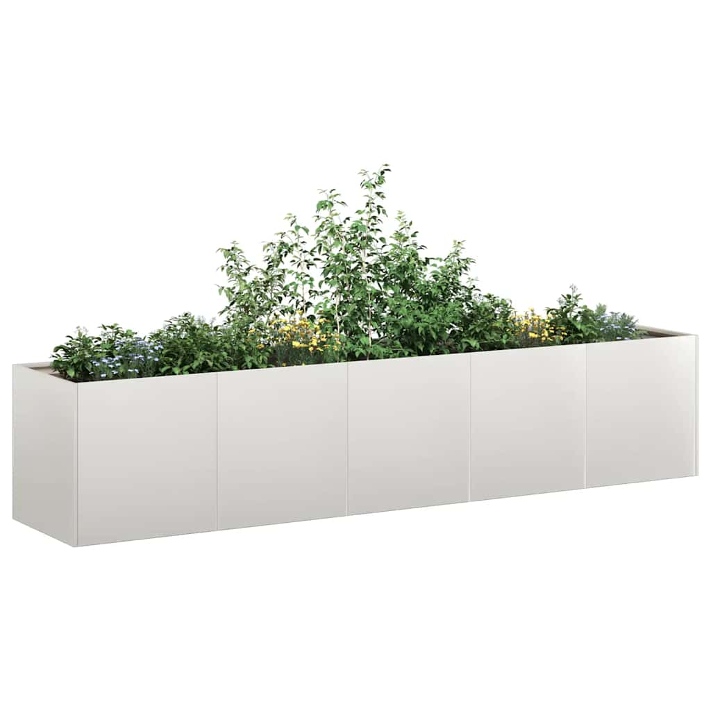 vidaXL Planter 200x40x40 cm Stainless Steel