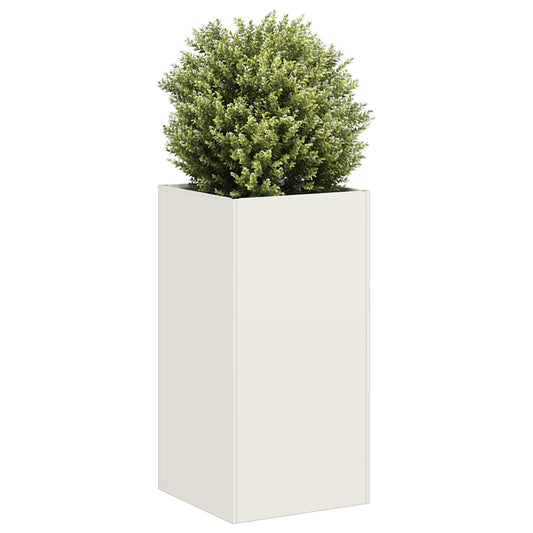 vidaXL Planter White 40x40x80 cm Cold-rolled Steel