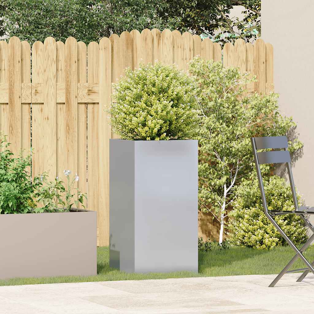 vidaXL Planter 40x40x80 cm Galvanised Steel