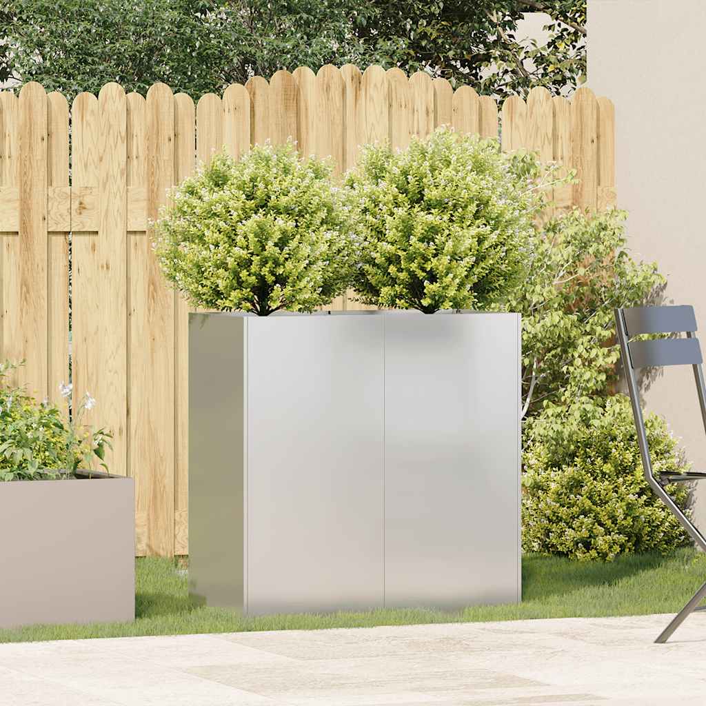 vidaXL Planter 80x40x80 cm Stainless Steel