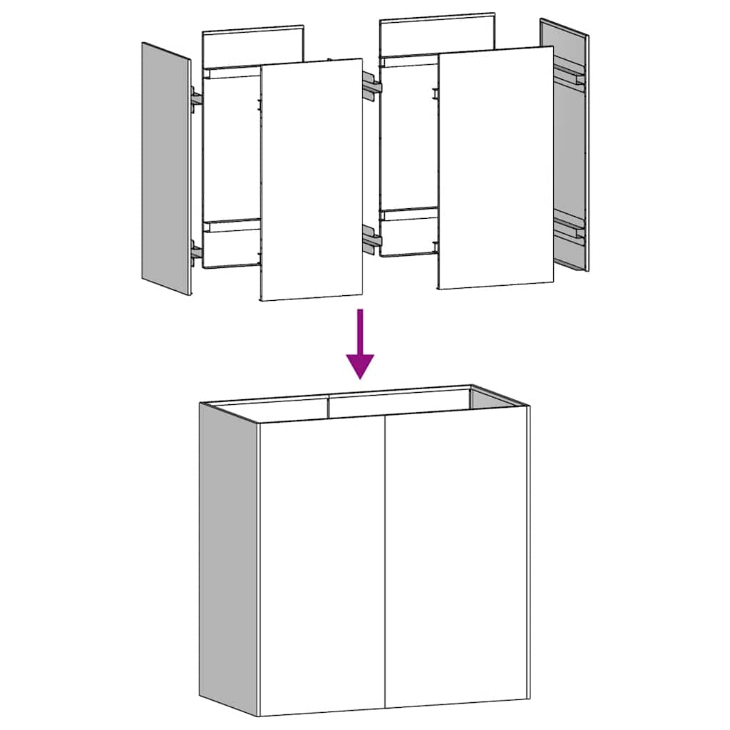 vidaXL Planter 80x40x80 cm Stainless Steel