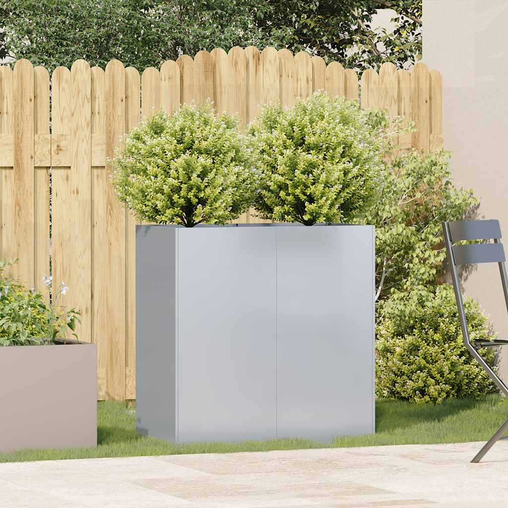 vidaXL Planter 80x40x80 cm Galvanised Steel