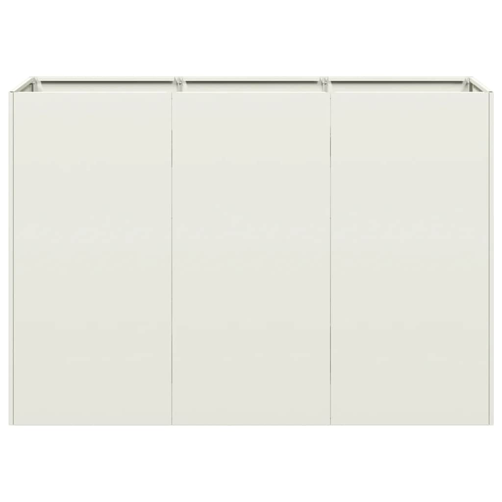 vidaXL Planter White 120x40x80 cm Cold-rolled Steel