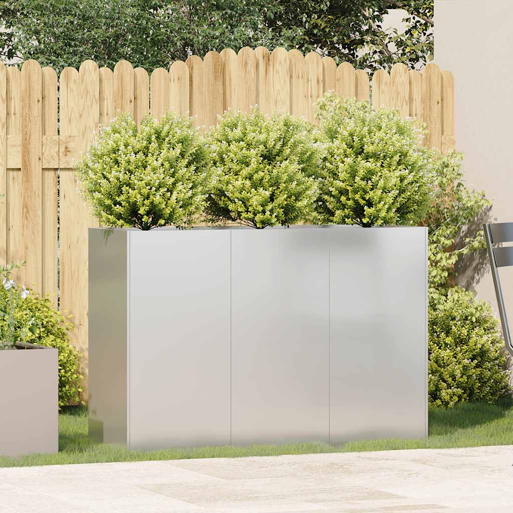 vidaXL Planter 120x40x80 cm Stainless Steel