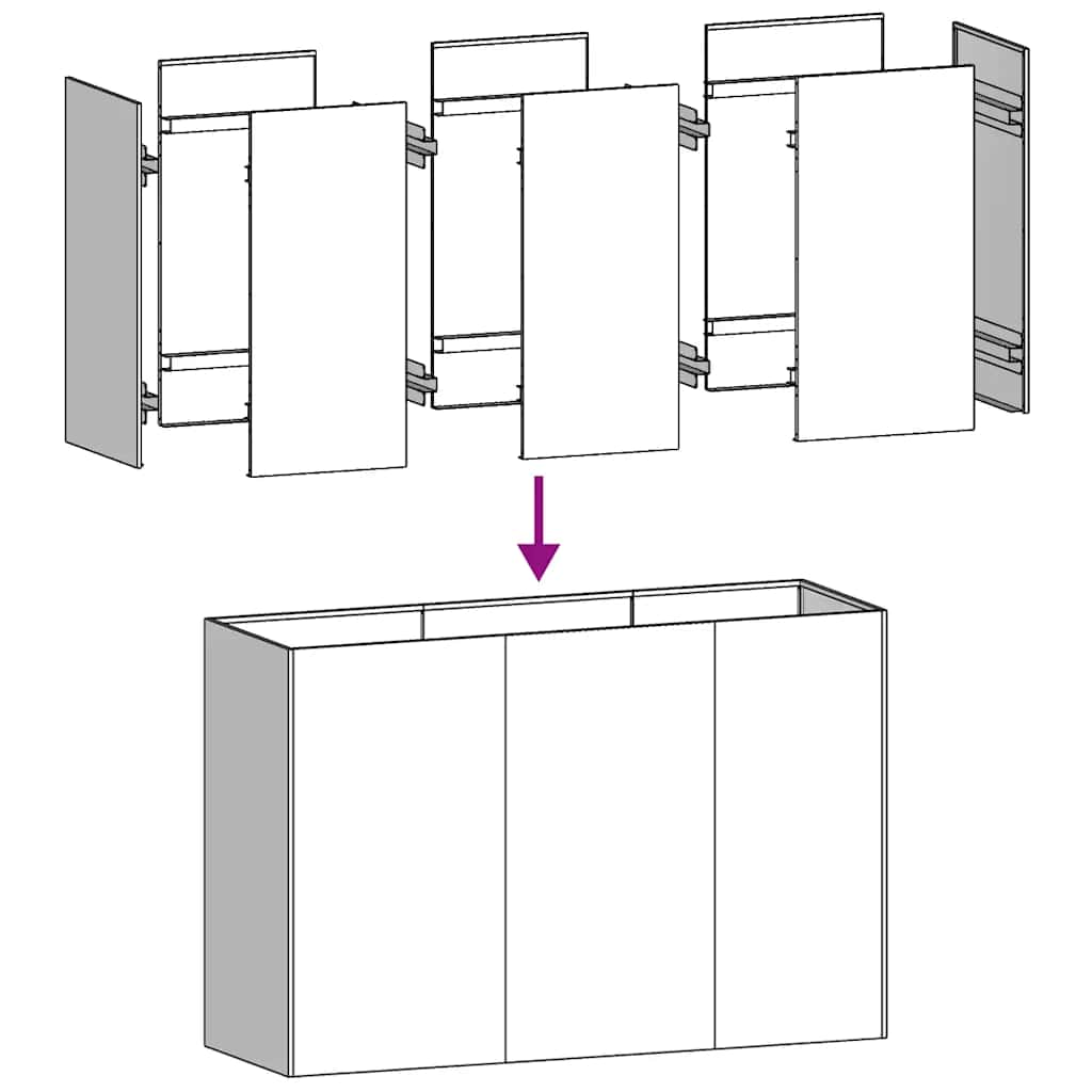 vidaXL Planter 120x40x80 cm Stainless Steel