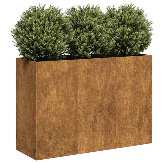 vidaXL Planter Rusty 120x40x80 cm Weathering Steel