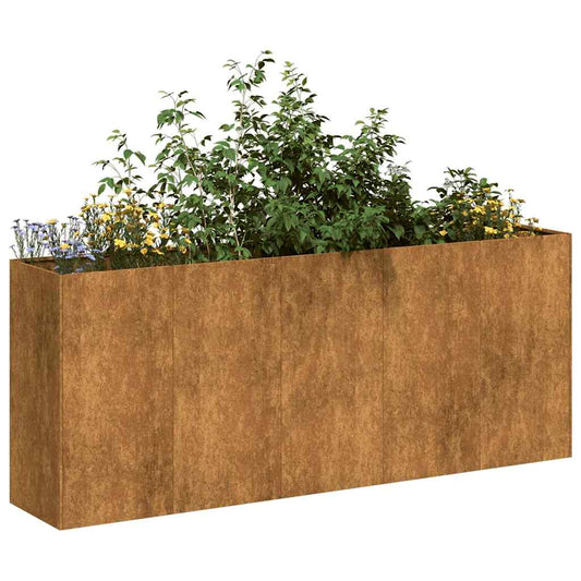 vidaXL Planter Rusty 200x40x80 cm Weathering Steel