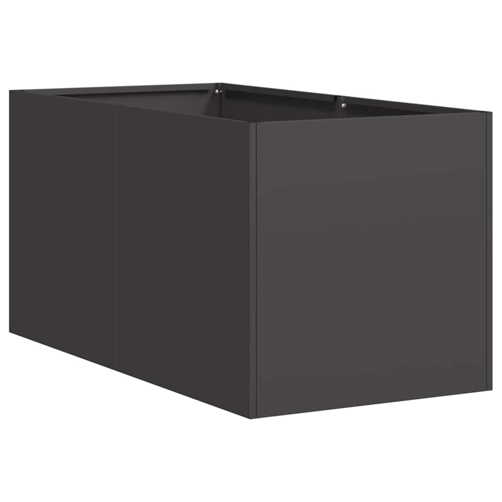 vidaXL Planter Black 40x80x40 cm Cold-rolled Steel