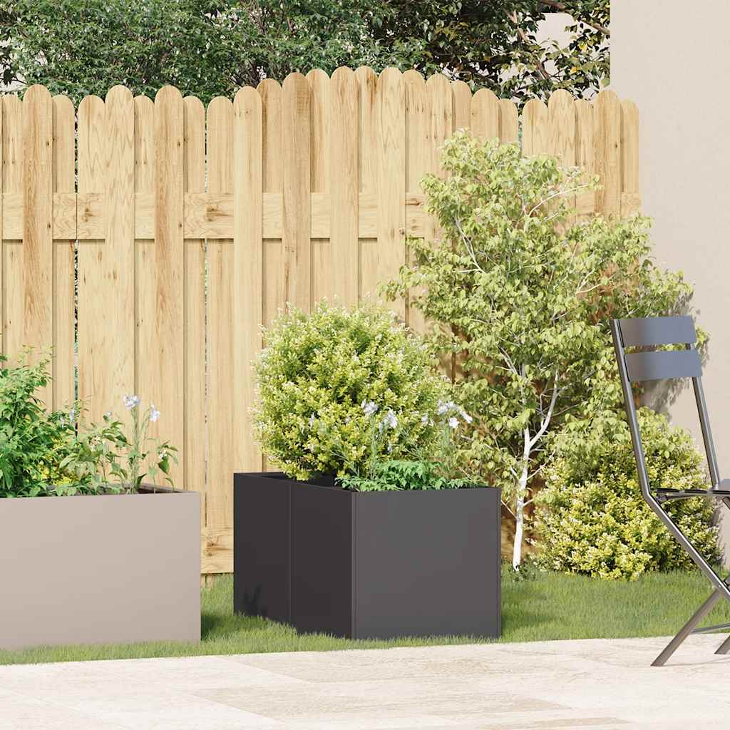 vidaXL Planter Black 40x80x40 cm Cold-rolled Steel