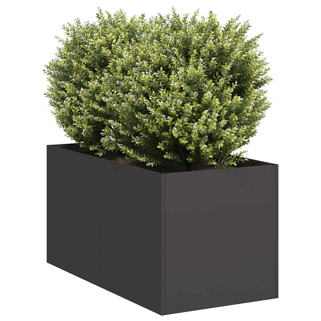 vidaXL Planter Black 40x80x40 cm Cold-rolled Steel