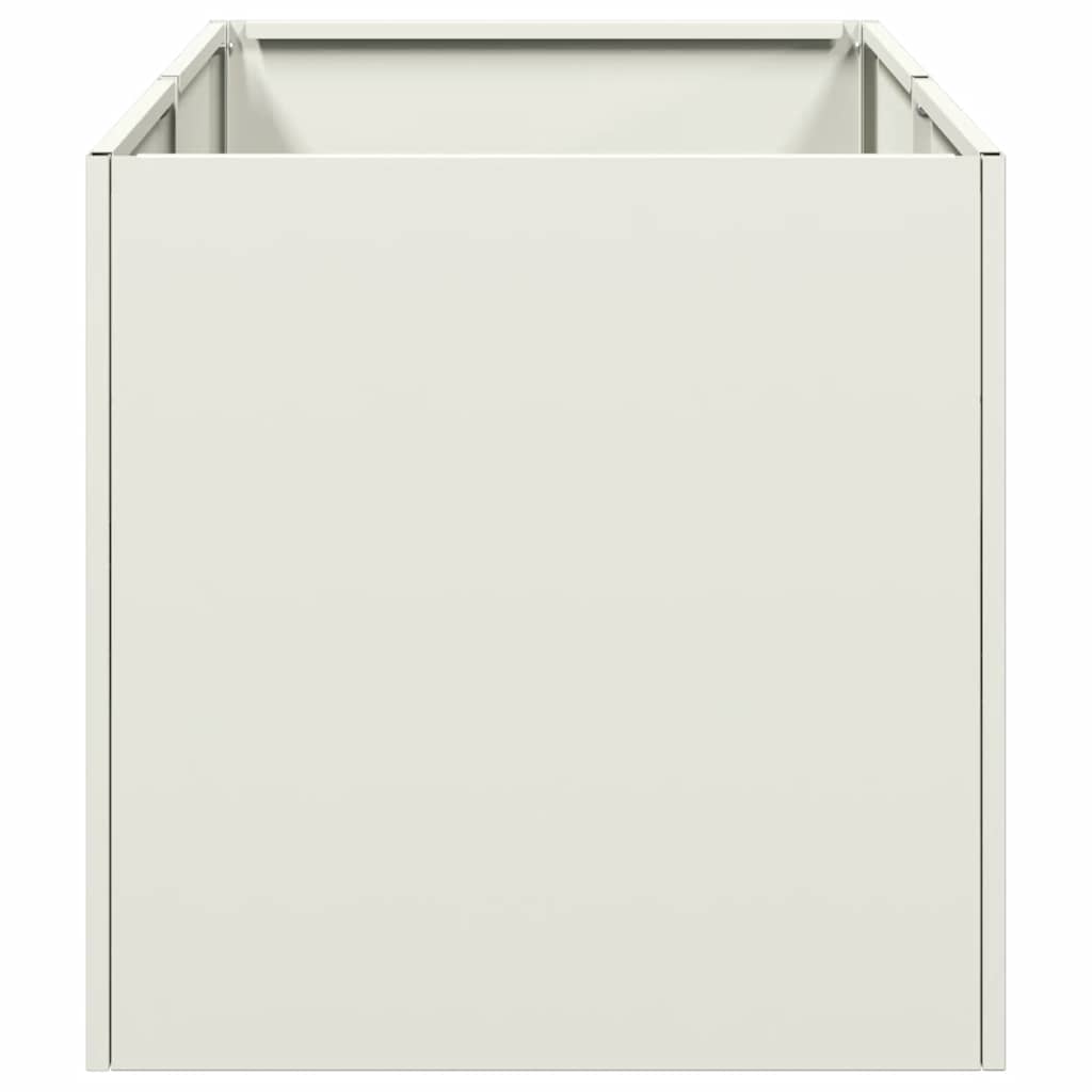 vidaXL Planter White 40x80x40 cm Cold-rolled Steel