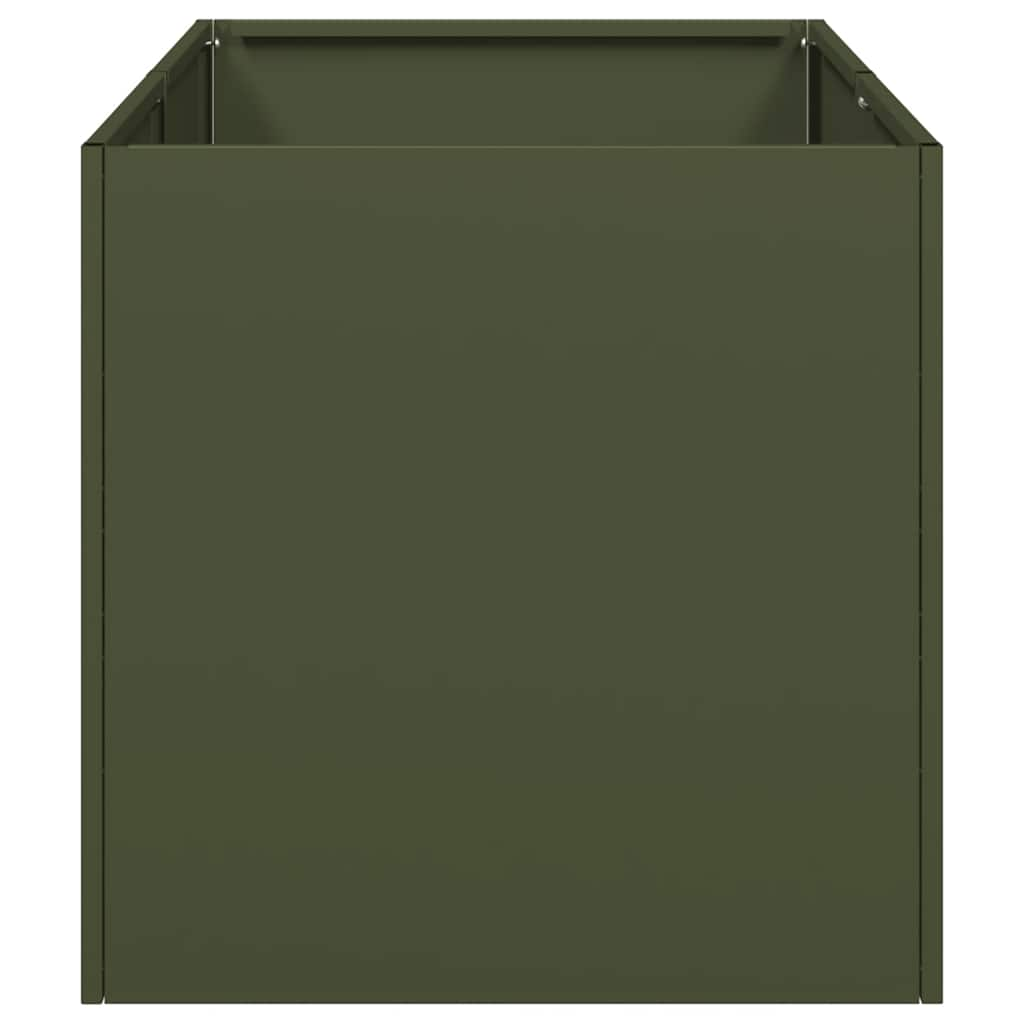 vidaXL Planter Olive Green 40x80x40 cm Cold-rolled Steel