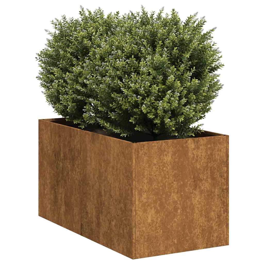 vidaXL Planter Rusty 40x80x40 cm Weathering Steel