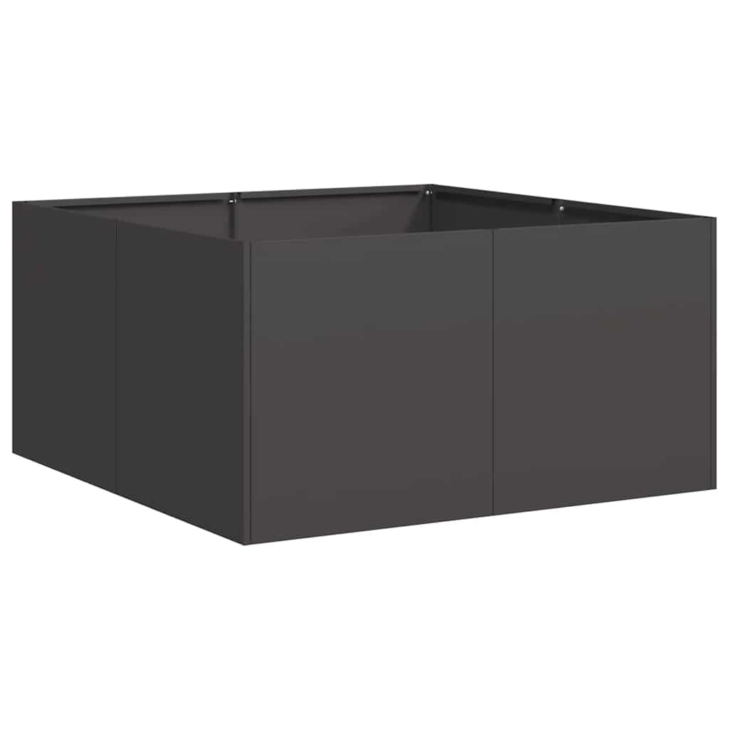 vidaXL Planter Black 80x80x40 cm Cold-rolled Steel