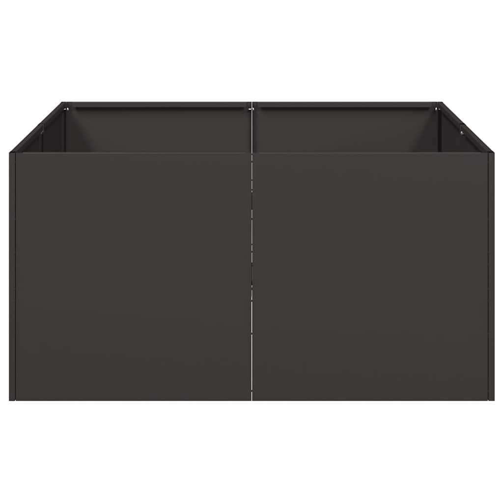 vidaXL Planter Black 80x80x40 cm Cold-rolled Steel