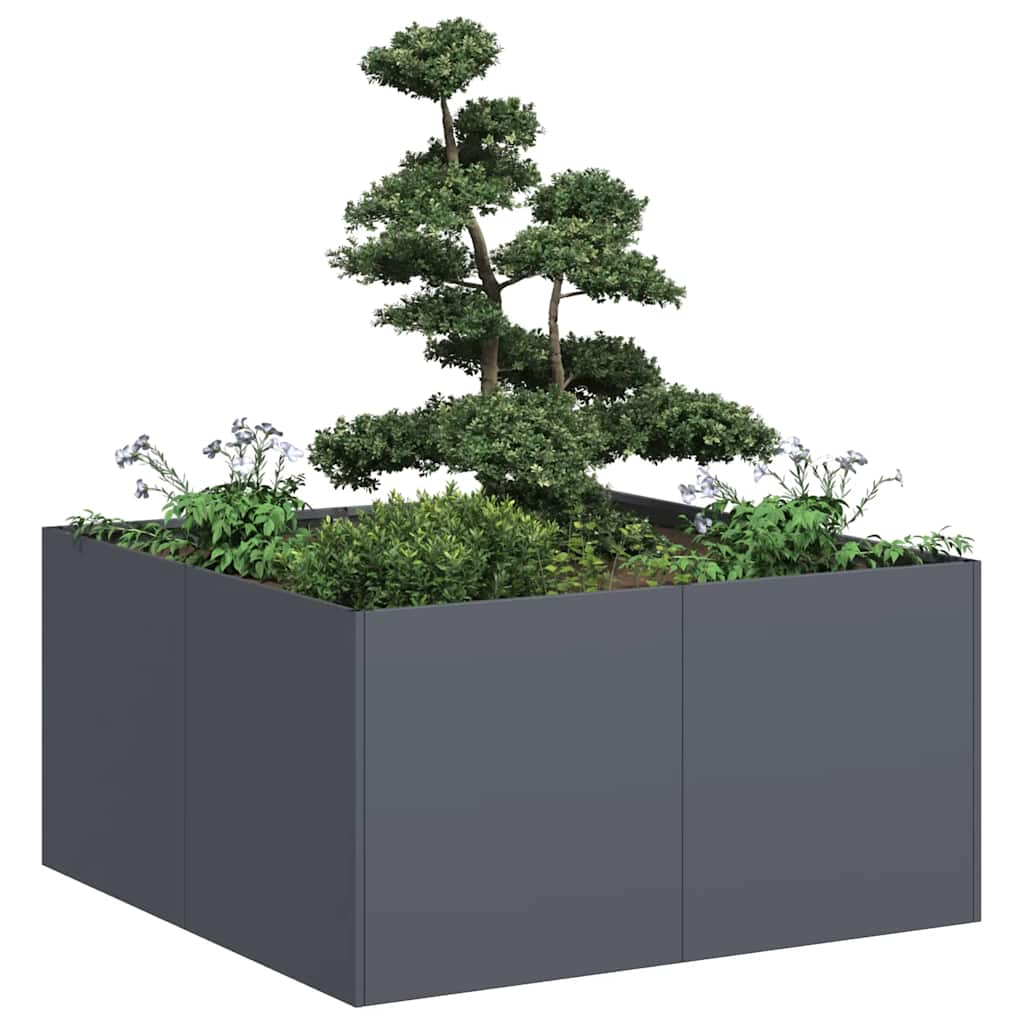 vidaXL Planter Anthracite 80x80x40 cm Cold-rolled Steel