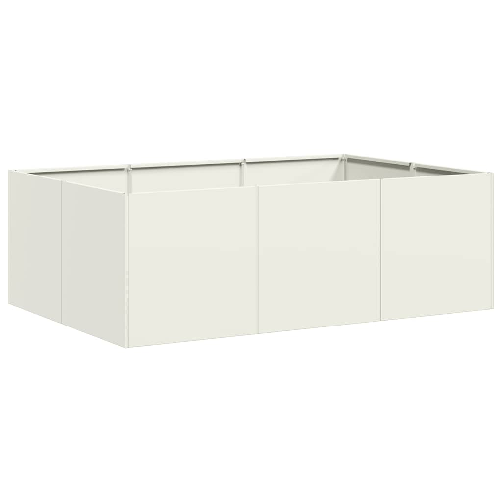 vidaXL Planter White 120x80x40 cm Steel