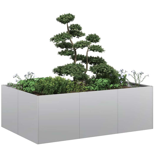 vidaXL Planter 120x80x40 cm Galvanised Steel