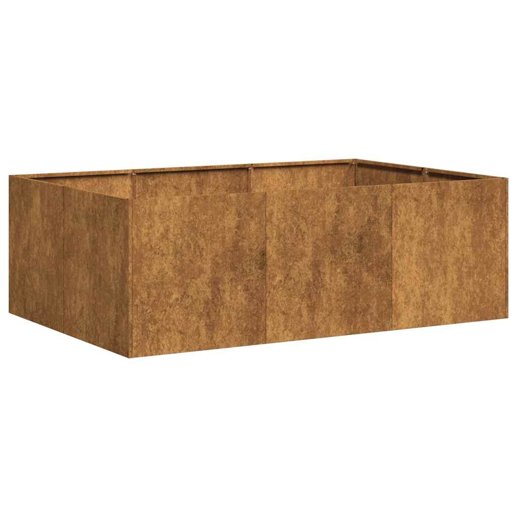 vidaXL Planter Rusty 120x80x40 cm Weathering Steel