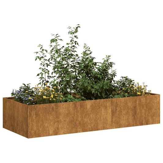 vidaXL Planter Rusty 200x80x40 cm Weathering Steel