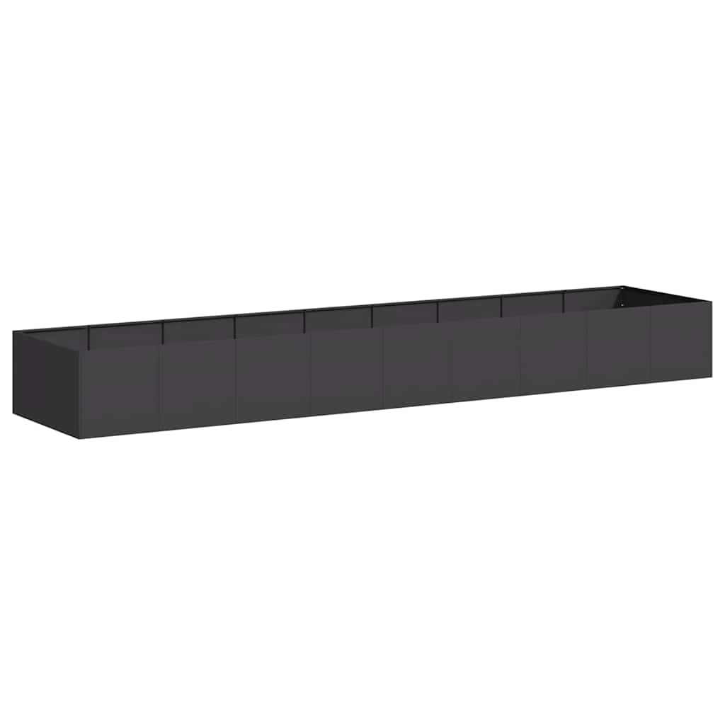 vidaXL Planter Black 360x80x40 cm Steel