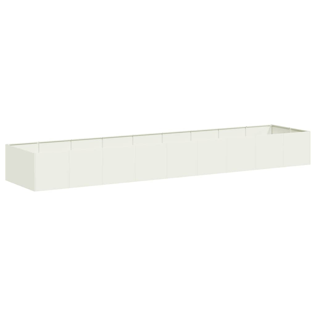 vidaXL Planter White 360x80x40 cm Steel