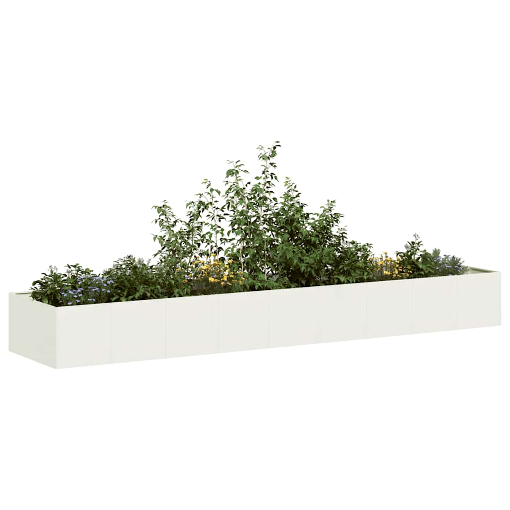 vidaXL Planter White 360x80x40 cm Steel