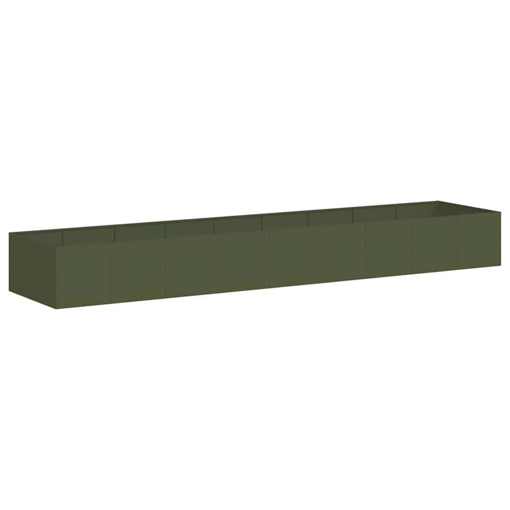 vidaXL Planter Olive Green 360x80x40 cm Steel