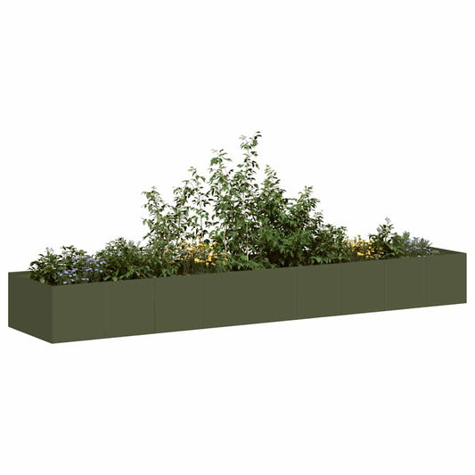 vidaXL Planter Olive Green 360x80x40 cm Steel