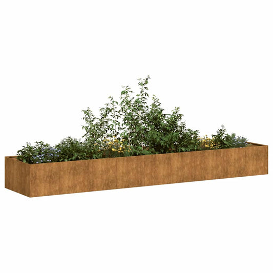 vidaXL Planter Rusty 360x80x40 cm Weathering Steel