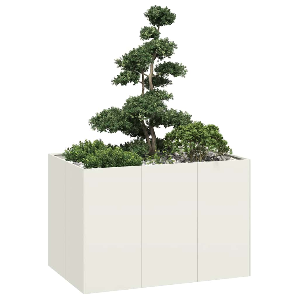 vidaXL Planter White 120x80x80 cm Steel