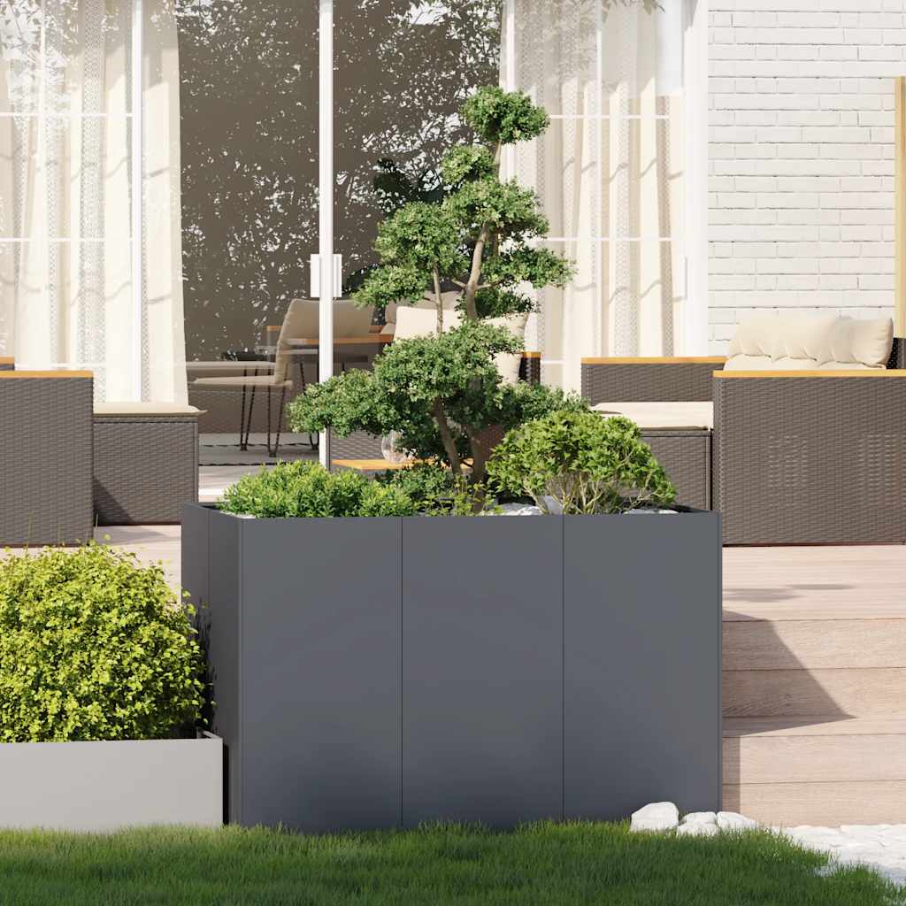 vidaXL Planter Anthracite 120x80x80 cm Steel