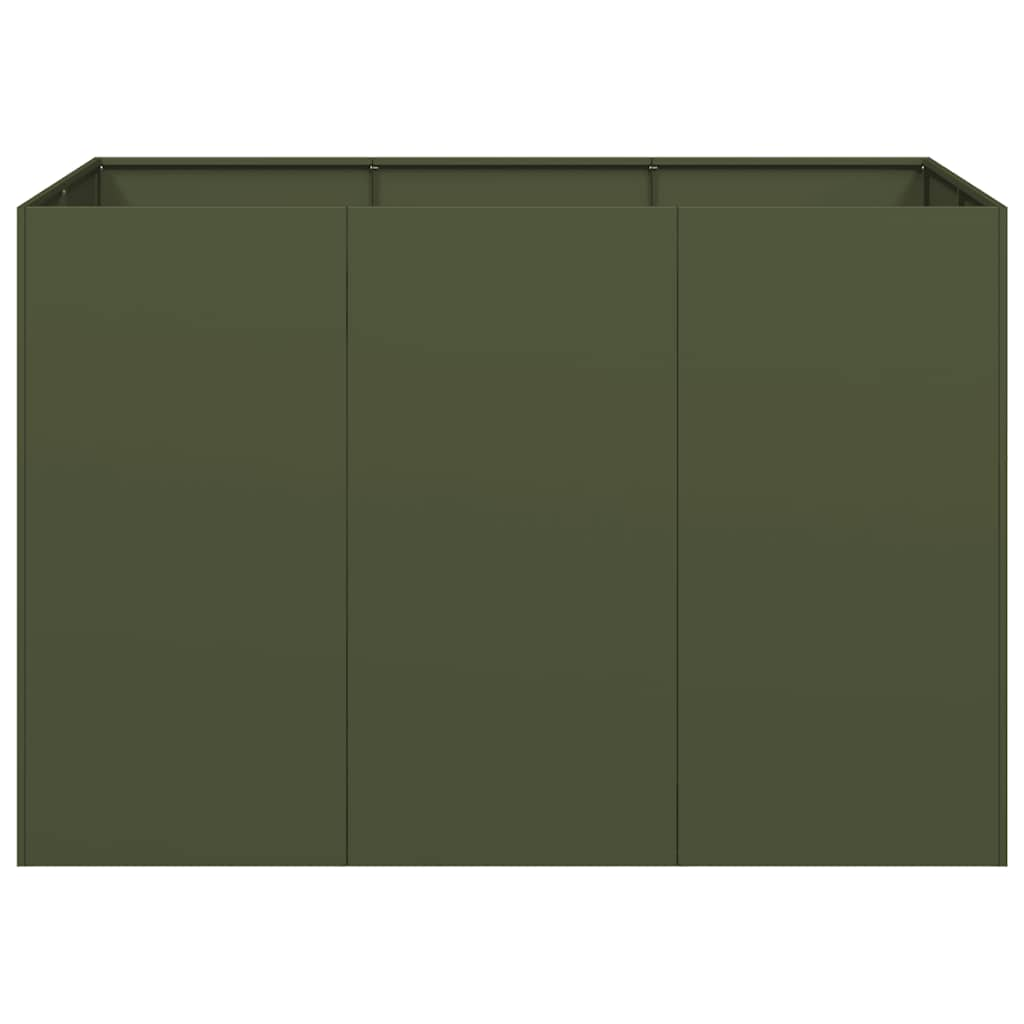 vidaXL Planter Olive Green 120x80x80 cm Steel