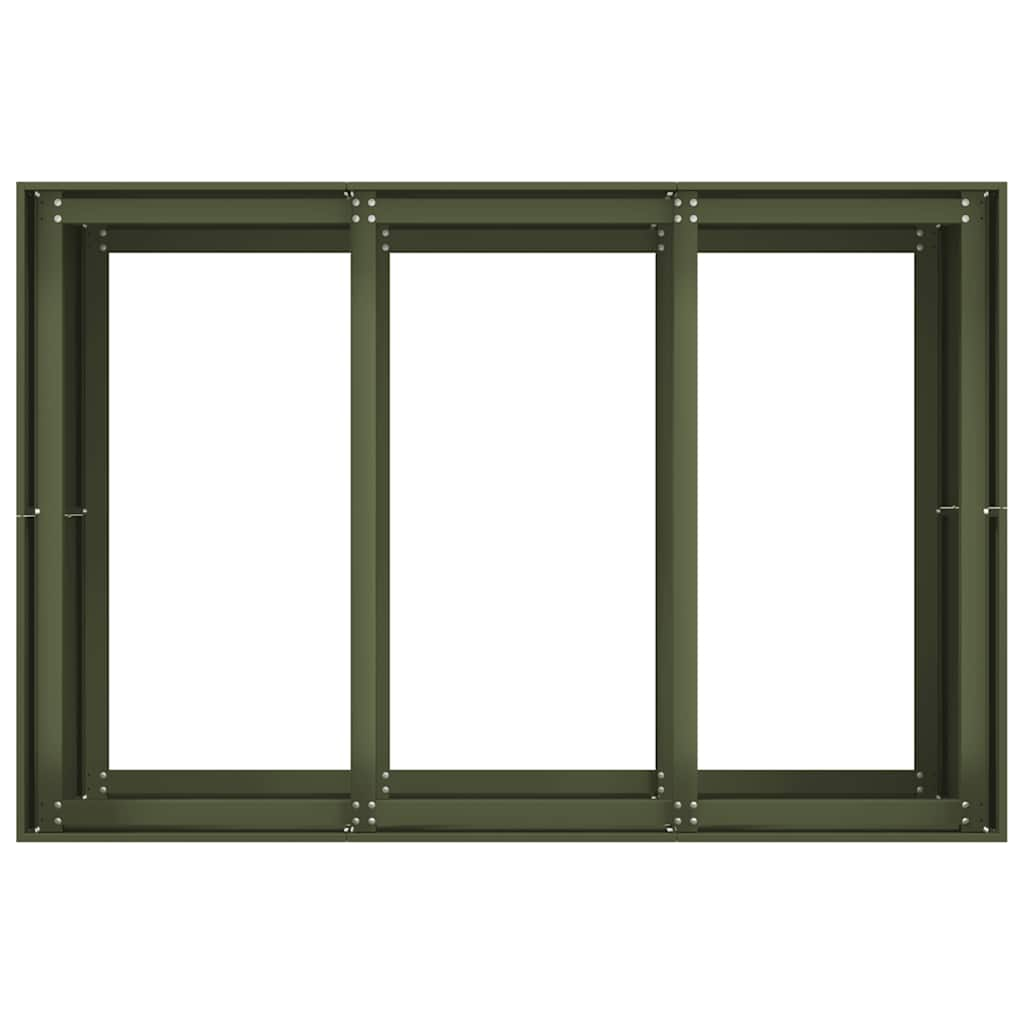 vidaXL Planter Olive Green 120x80x80 cm Steel