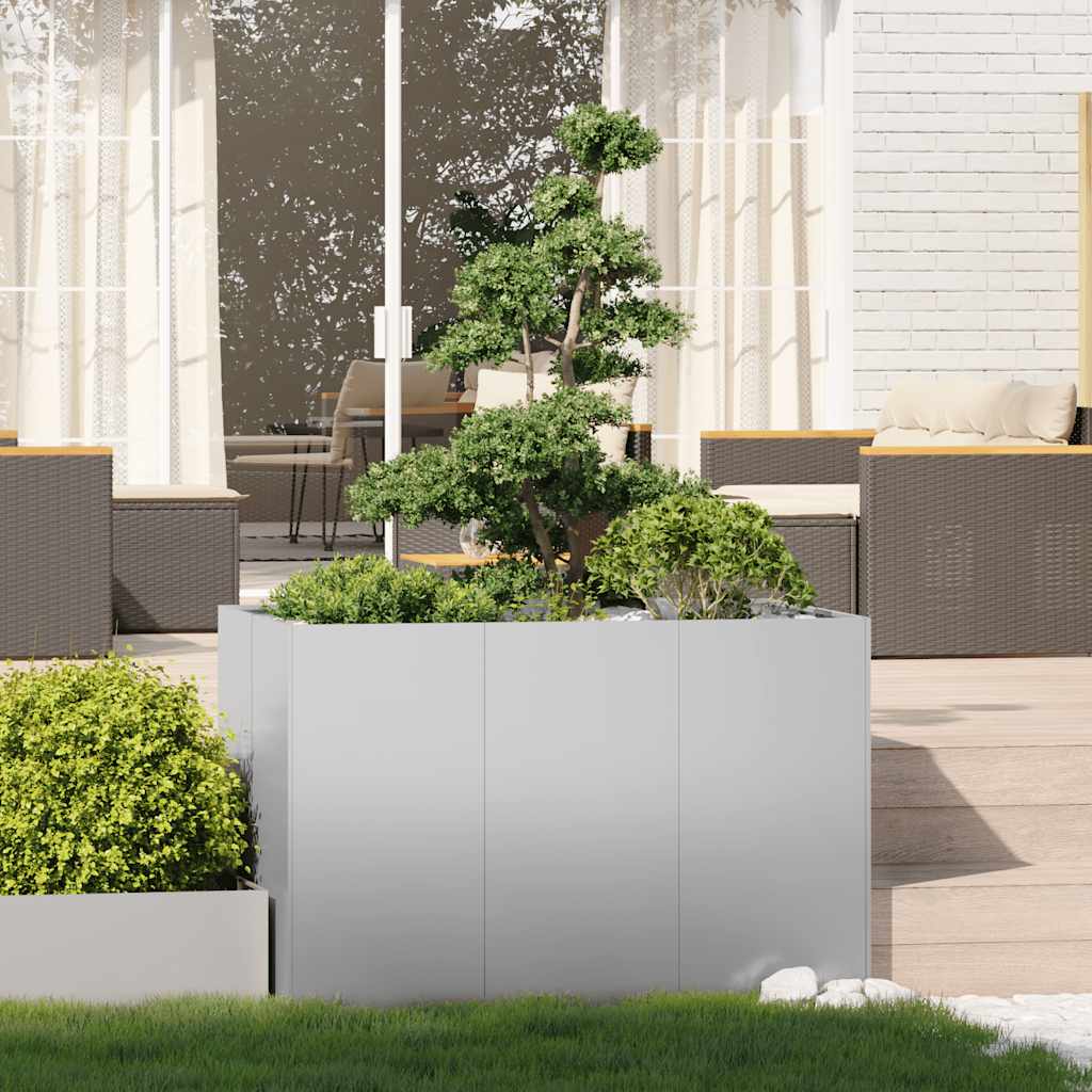 vidaXL Planter 120x80x80 cm Galvanised Steel